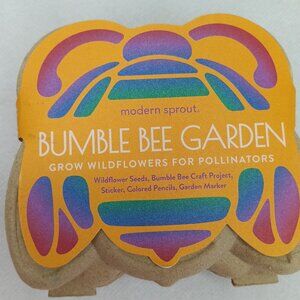 Modern Sprout Bumble Bee Garden Grow Wildflowers For Pollinators Kit, new